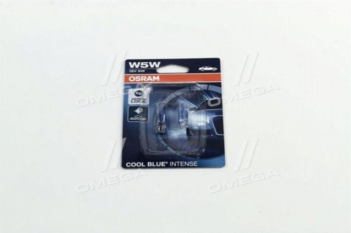 Автолампа cool blue intense w5w w2,1x9,5d 5 w синя Osram 2825HCBI02B (фото 1)