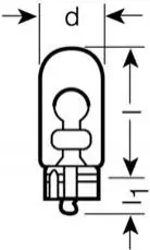 Автолампа ultra life w5w w2,1x9,5d 5 w прозора Osram 2825ULT