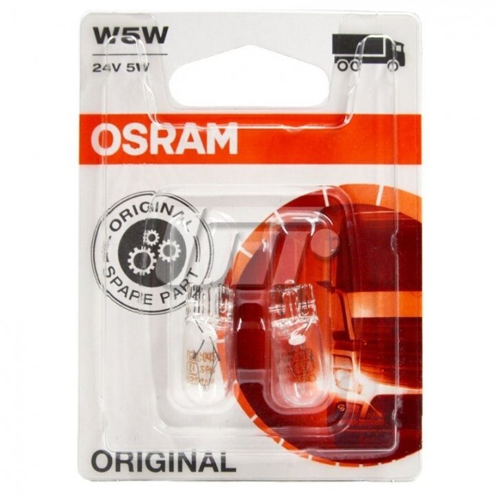 Автолампа original w5w w2,1x9,5d 5 w Osram 2845-02B (фото 1)