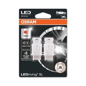 Автолампа ledriving p27/7w w2,5x16q 1,4w 0,4w Osram 3157DRP-02B