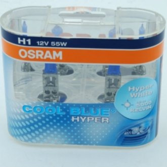 Лампа h1 +110% cool blue hyper (компл. 2 шт.) Osram 62150CBH (фото 1)
