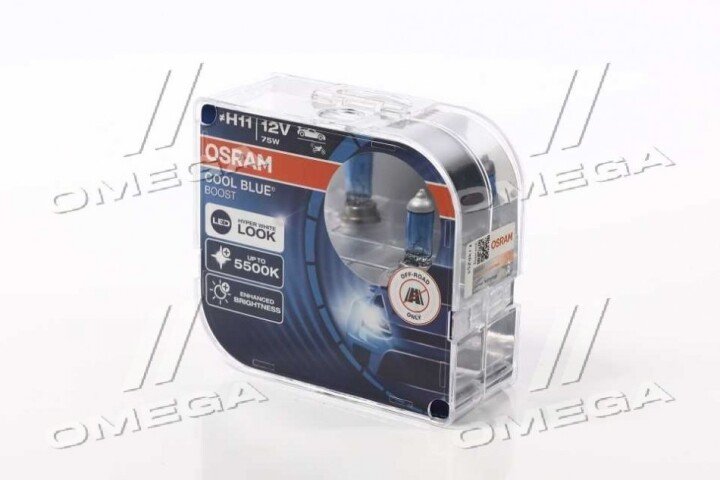 Автолампа cool blue boost h11 pgj19-2 75 w темно-блакитна Osram 62211CBBHCB (фото 1)