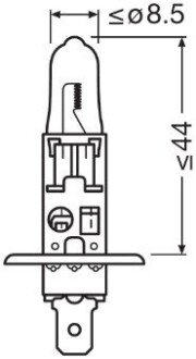 Лампа фарна H1 12V 55W P14,5s NIGHT BREAKER SILVER (+100) blister Osram 64150NBS-1BL (фото 1)