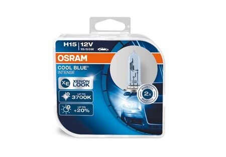 Автолампа cool blue intense h15 pgj23t-1 15 w 55 w светло-голубая Osram 64176CBI-HCB (фото 1)