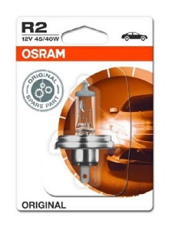 Автолампа r2 p45t-41 40 w 45 w прозрачная Osram 6418301B