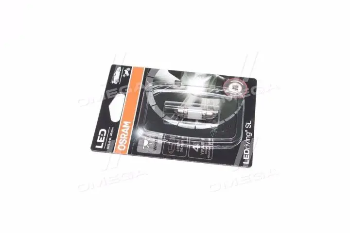 Автолампа ledriving standard c5w sv8,5-8 0,5w прозрачная Osram 6418DWP01B (фото 1)