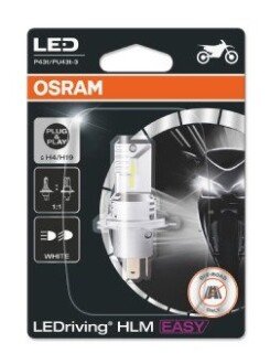 Автолампа LEDriving H4/H19 19W 12V 6500К P43T Osram 64193DWESY-01B