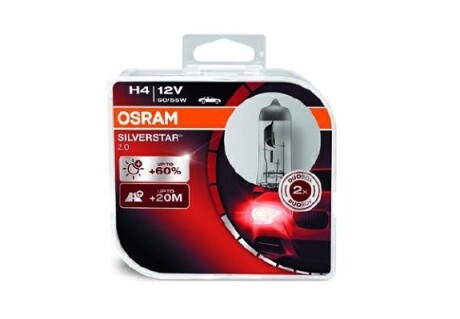 Автолампа h4 p43t 55 w 60 w прозора Osram 64193SV2HCB (фото 1)