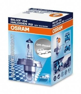 Автолампа super bright r2 p45t 55 w 60 w прозора Osram 64198SB