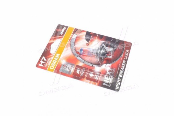 Автолампа night breaker laser h7 px26d 55 w прозрачно-голубая Osram 64210NL01B (фото 1)