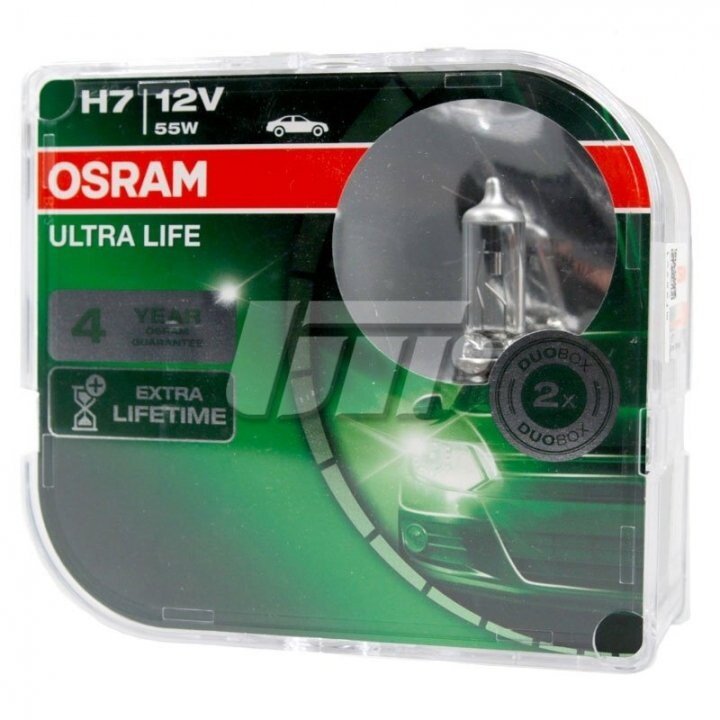 Автолампа ultra life h7 px26d прозрачная Osram 64210ULTHCB (фото 1)