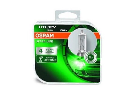 Автолампа ultra life h11 pgj19-2 55 w Osram 64211ULTHCB