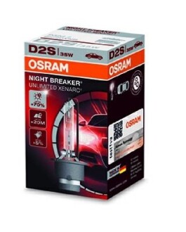 Автолампа xenarc night breaker unlimited d2s p32d-2 35 w прозрачная Osram 66240XNB (фото 1)