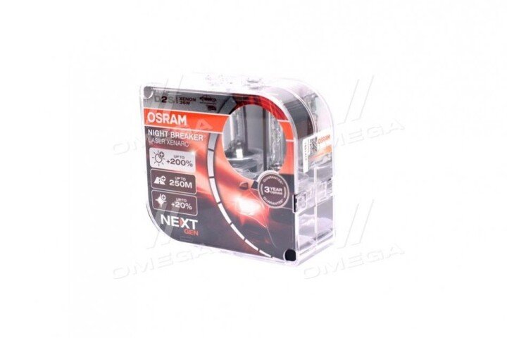 Лампа ксеноновая d2s xenarc night breaker laser next gen 35вт, pk32d-2 (+220) компл. Osram 66240XNN-HCB (фото 1)