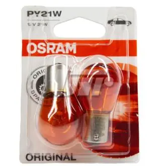 Автолампа py21w bau15s 21 w оранжевая Osram 750702B