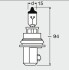 Автолампа hb1 p29t 45 w 65 w прозрачная Osram 9004 (фото 3)