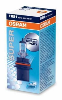 Автолампа hb1 p29t 45 w 65 w прозрачная Osram 9004 (фото 1)