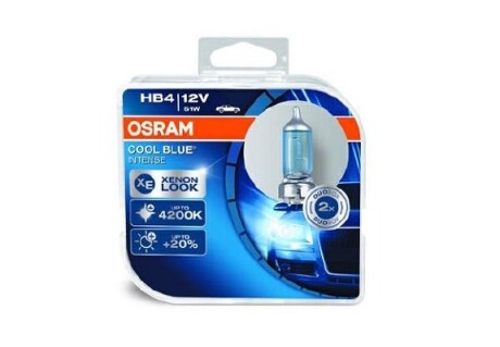 Автолампа cool blue intense hb4 p22d светло-голубая Osram 9006CBIHCB (фото 1)