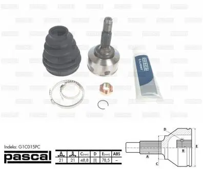 Шарнирный комплект, приводной вал. PASCAL G1C015PC