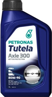 Масло 80W90 TUTELA AXLE 300 (1L) (MAN 342 Type M1/M2/ZF TE-ML 05A/07A/08/12E/16B/19B/21A) (API GL-5) Petronas 76630E15EU