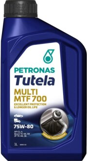 Масло 75W80 TUTELA MULTI MTF 700 (1L) (API GL-4/Fiat 9.55550-MZ12/BMW MTF LT-2/LT-3/LT-4) Petronas 76640E15EU