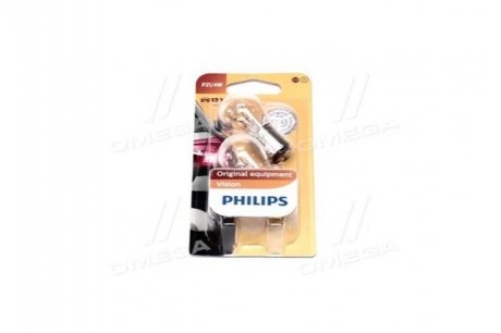 Автолампа vision p21/4w baz15d 4w 21w прозора PHILIPS 12594B2