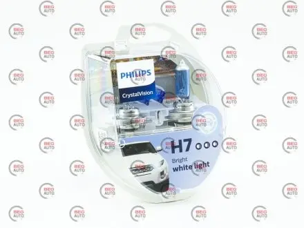Лампа H7 12V 55 W CrystalVision 4300K (2шт) PHILIPS 12972CVSM