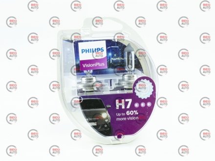 Автолампа visionplus h7 px26d 55 w прозрачная PHILIPS 12972VPS2 (фото 1)