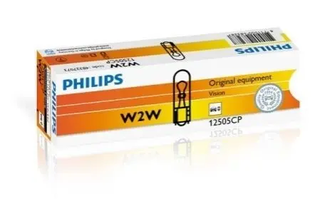 Автомобільна лампа: 12 w2w vision 2w цоколь w2x4,6d PHILIPS 48327028