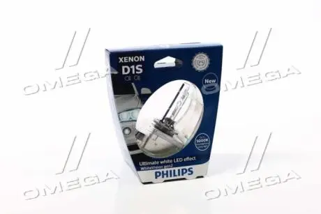 Автолампа xenon whitevision gen2 d1s pk32d-2 35 w прозора PHILIPS 85415WHV2S1
