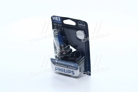 Автолампа diamondvision hb3 p20d 65 w синя PHILIPS 9005DVB1 (фото 1)