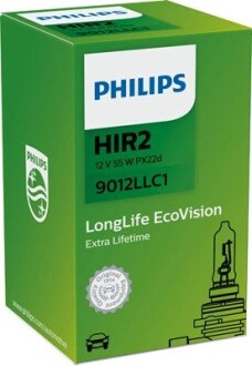 Автолампа longerlife hir2 px22d 55 w прозора PHILIPS 9012LLC1