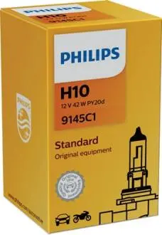Автолампа standard h10 py20d 45 w прозрачная PHILIPS 9145C1