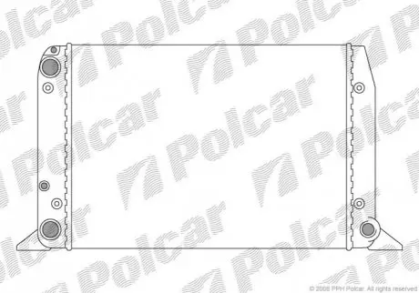 Радиатор охлаждения audi 80 1.6 87- POLCAR 130708-1