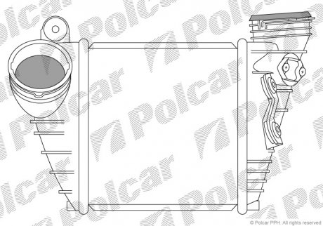 Радиатор воздуха (интеркуллер) POLCAR 1323J8-2 (фото 1)