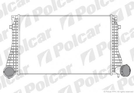Радиатор воздуха (интеркуллер) POLCAR 1323J8-6 (фото 1)