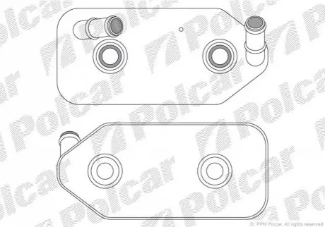 Радіатор олії vw bora, golf iv,polo classic 1.0-2.8 11.95-12.10 POLCAR 1323L8-4
