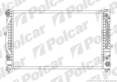 Радиатор основной audi a4/a6/vw 2.4-2.8 95-08 POLCAR 132408A6 (фото 1)