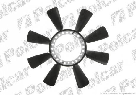 Вентилятор радіатора 8 лопатей audi a6 96-05 POLCAR 132423F2 (фото 1)