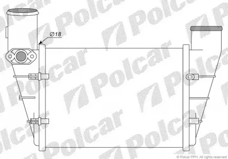 Интеркуллер vw passat, audi a4/a6 1.8t/1.9tdi 95-01 POLCAR 1324J8-1