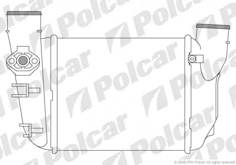 Радиатор воздуха (интеркуллер) POLCAR 1325J81X