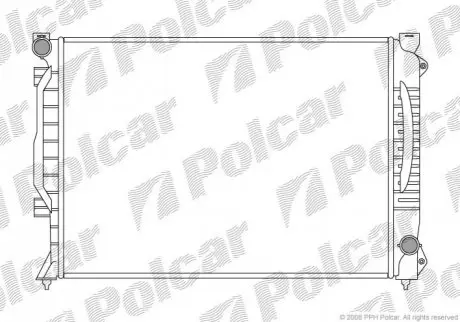 Радіатор охолодження audi a6 2.5d/2.7 97-05 POLCAR 132708-1