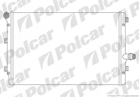 Основной радиатор vag a3/octavia/caddy/passat 1.6-2.0 tdi 10- POLCAR 133108A4 (фото 1)