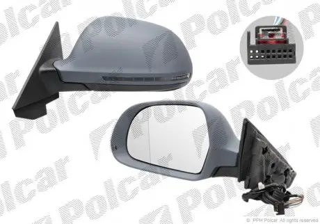 Зеркало наружное левое POLCAR 1332513M