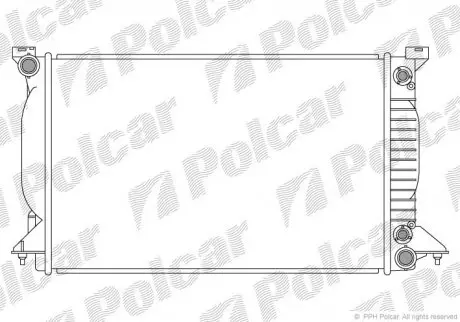 Радіатор охолодження audi a4 1.6-2.5d 11.00-05.13 POLCAR 133508-2