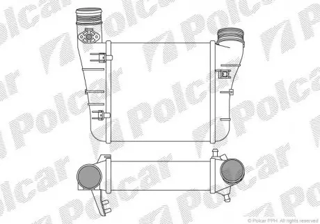 Радиатор воздуха (интеркуллер) POLCAR 1335J8-3