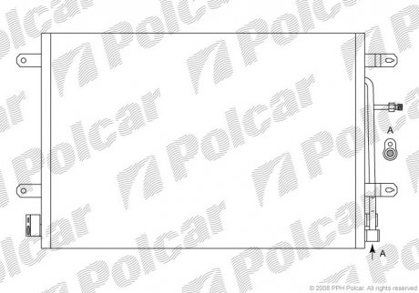 Радіатор кондиціонера POLCAR 1335K8C1S (фото 1)