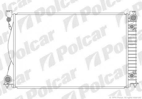 Радиатор audi a6(at) 2,7-3,0tdi, 04-11 POLCAR 133808-7 (фото 1)