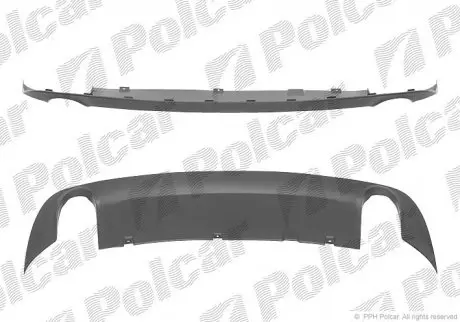 Спойлер бампера заднього POLCAR 133999