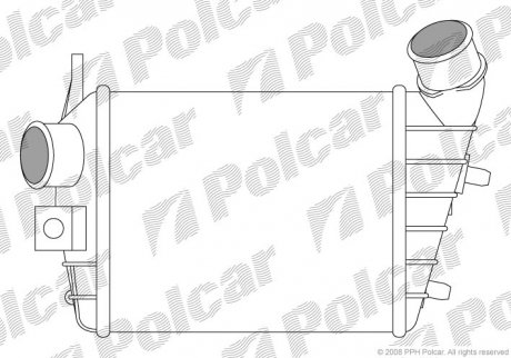 Радиатор воздуха (интеркуллер) POLCAR 1408J8-1 (фото 1)